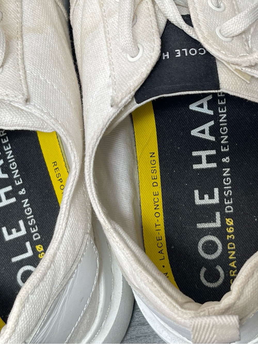 Cole Haan Women's Size 9 B Grandpro Rally Ivory White Canvas Court Sneakers